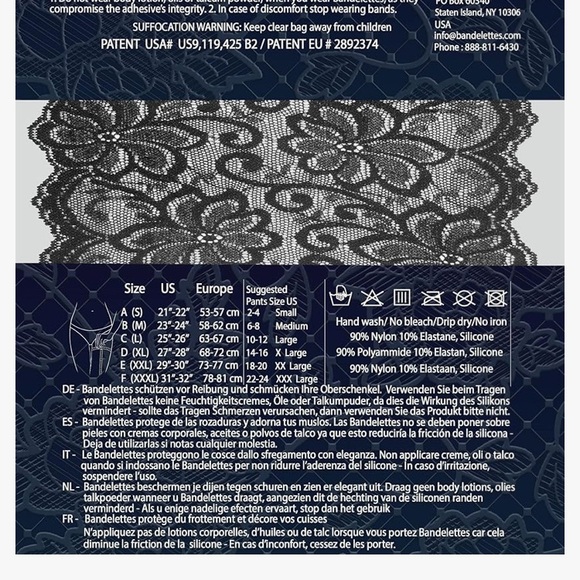 Thigh Bands Color Black Size X-Large - Picture 7 of 11